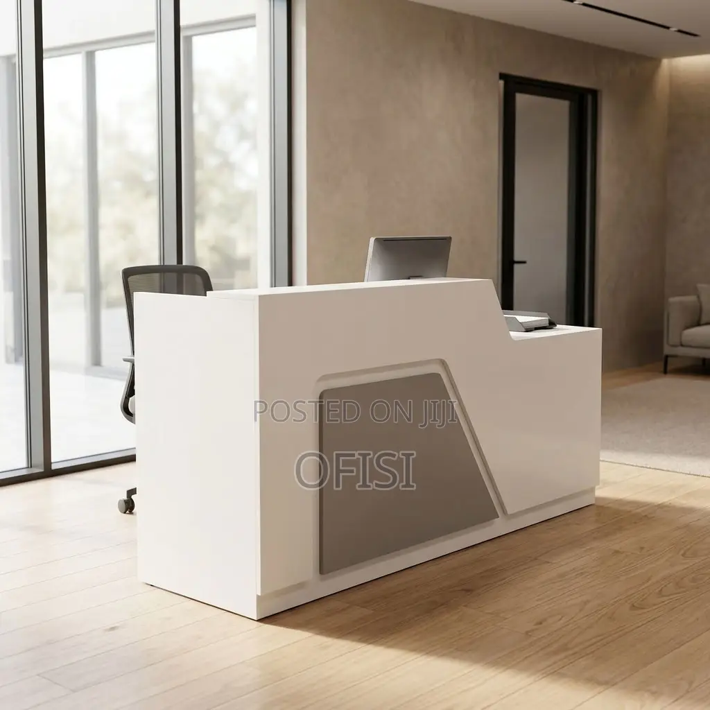 Reception Desk; Modern White Reception Counter Desk