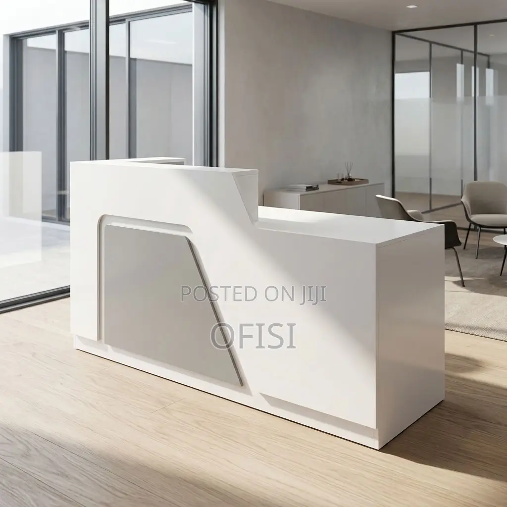 Reception Desk; Modern White Reception Counter Desk