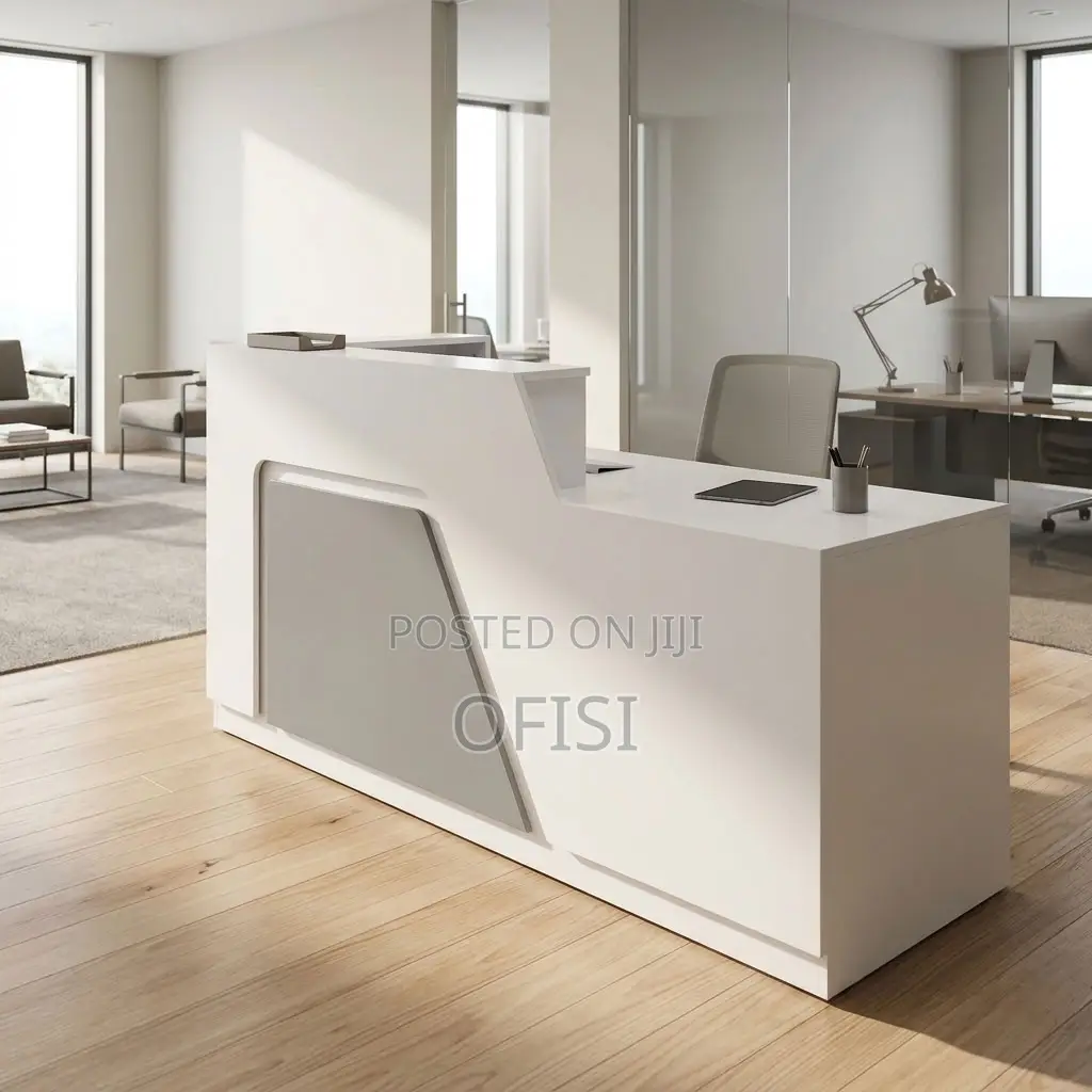 Reception Desk; Modern White Reception Counter Desk