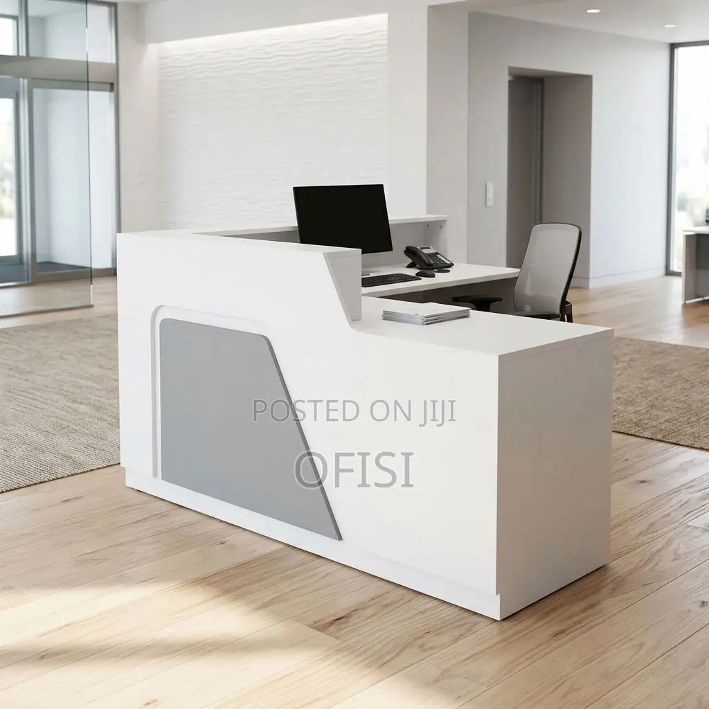 Reception Desk; Modern White Reception Counter Desk