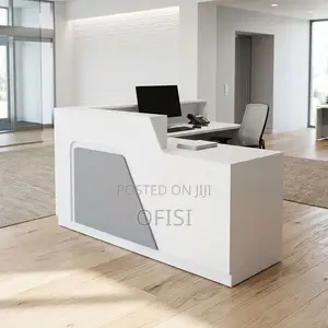 Reception Desk; Modern White Reception Counter Desk