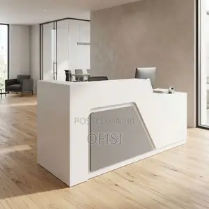 Reception Desk; Modern White Reception Counter Desk