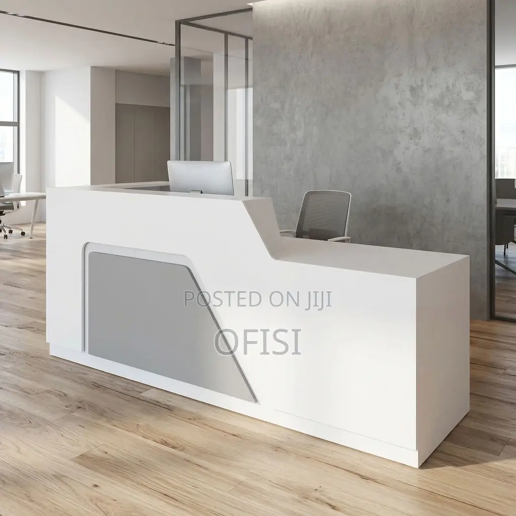 Reception Desk; Modern White Reception Counter Desk