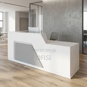 Reception Desk; Modern White Reception Counter Desk