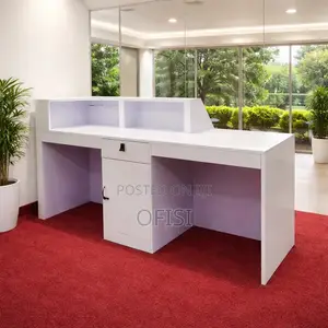 Reception Desk; Modern White Reception Counter Desk