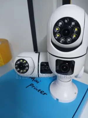 V380 Dual Lens WiFi CCTV Camera for Day and Night Monitoring