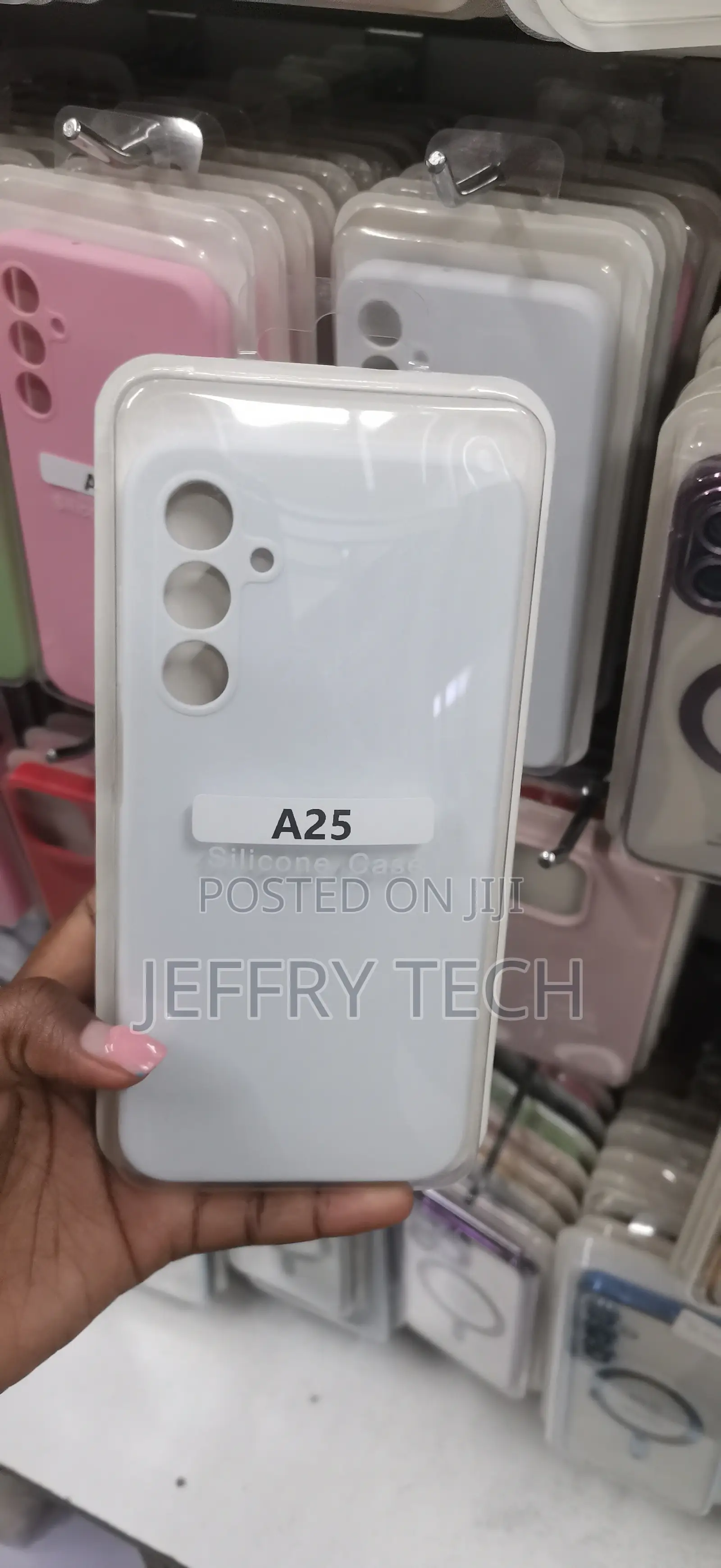 White Silicone Protective Case Inside Its for the Samsung Galaxy A25