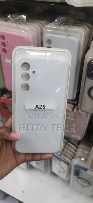 White Silicone Protective Case Inside Its for the Samsung Galaxy A25