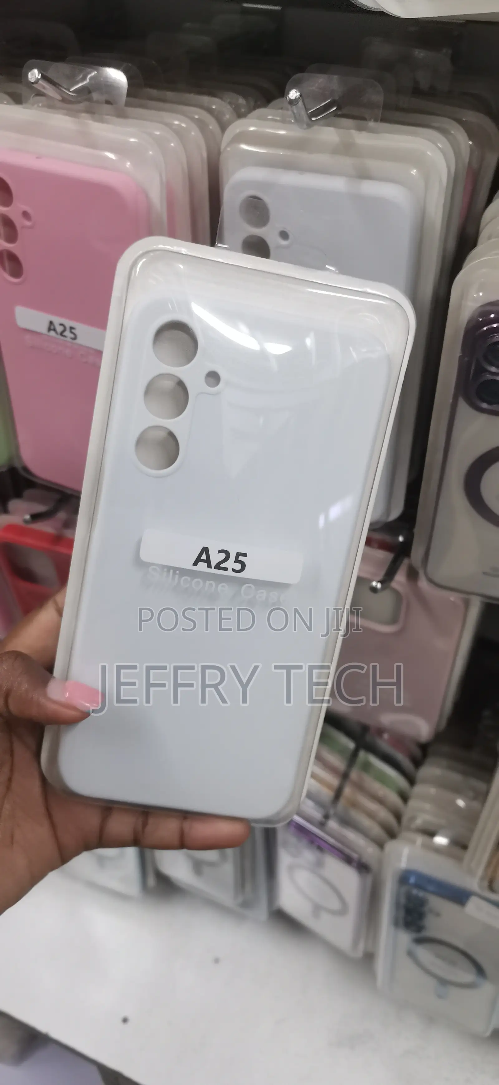 White Silicone Protective Case Inside Its for the Samsung Galaxy A25