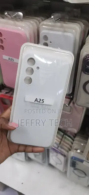 White Silicone Protective Case Inside Its for the Samsung Galaxy A25