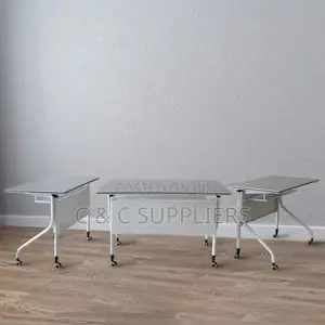 White Folding Movable Writing Desk-120cm
