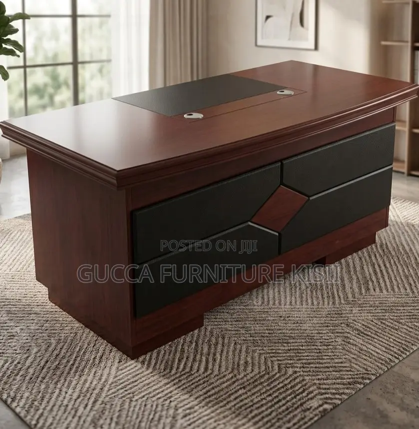 Mahogany Laminated 120cm Clerical Office Desk