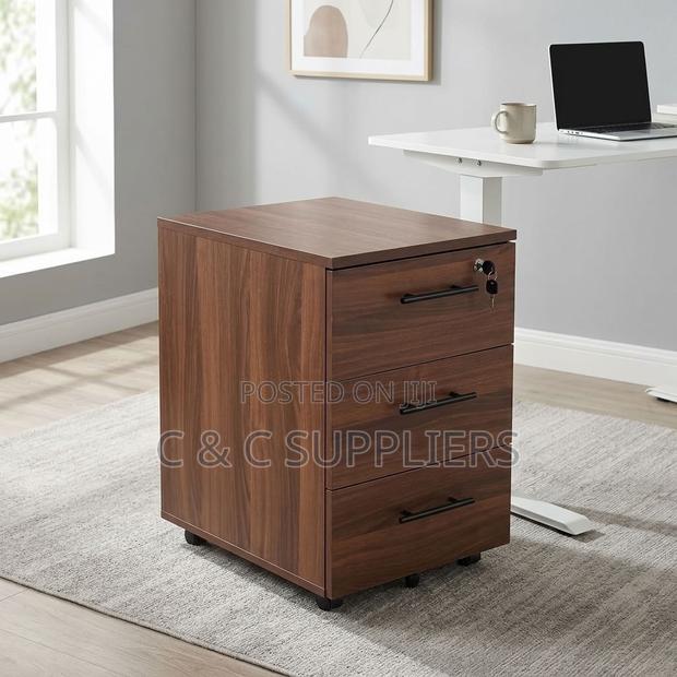 3-Drawer Brown Movable Cabinet. - thumbnail 6
