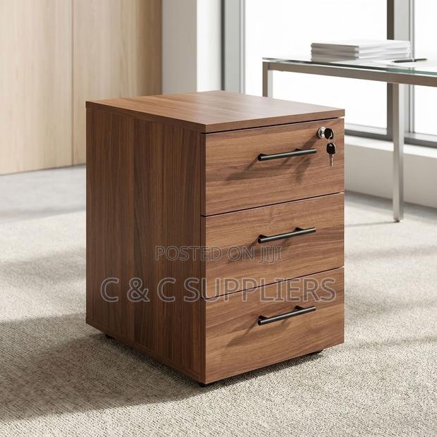 3-Drawer Brown Movable Cabinet. - thumbnail 10
