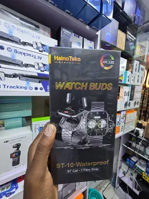 ST-10 Smart Watch With TWS Earbuds and 3 Interchangeable Straps