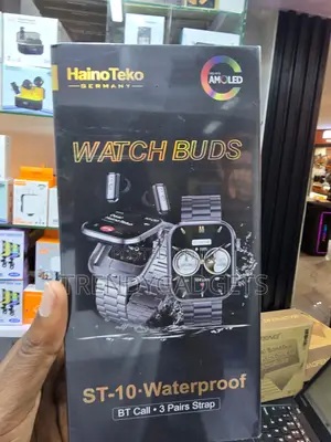 HainoTeko ST-10 Smartwatch With Fitness Tracking and Earbuds