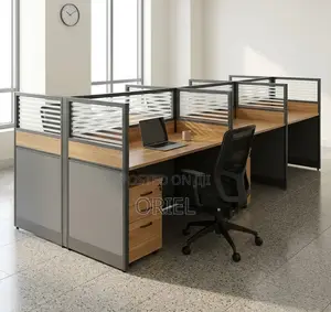 6-User Modular Office Workstation – Modern Team Desk System