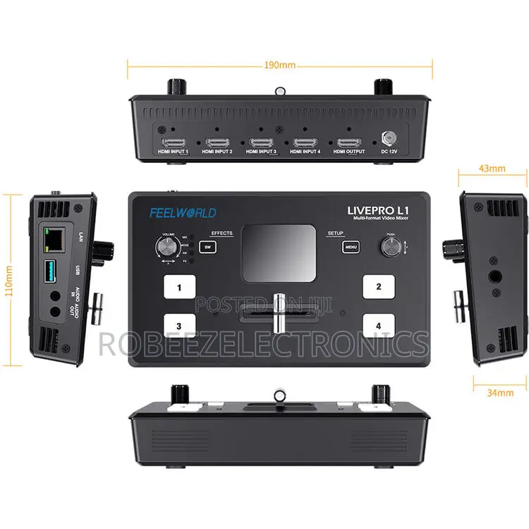 FeelWorld Live Pro L1 4 HDMI Input & USB Live Streaming Video Switcher