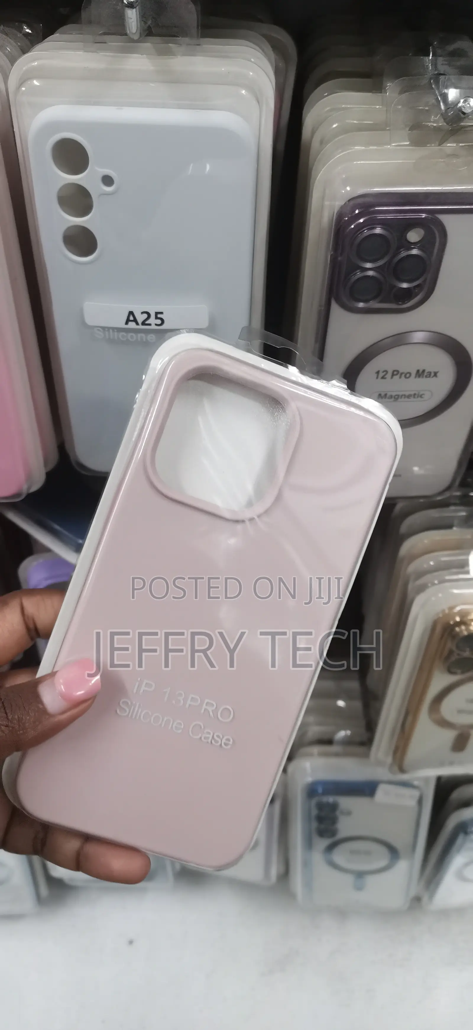 Light Pink Silicone Protective Phone Case for the Apple iPhone 13 Pro