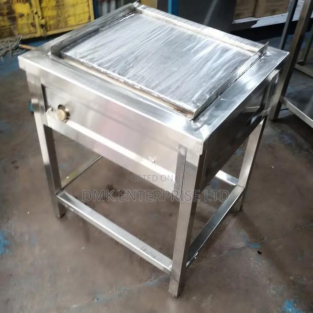 Commercial Stainless Steel Gas Griddle or Hot Plate.