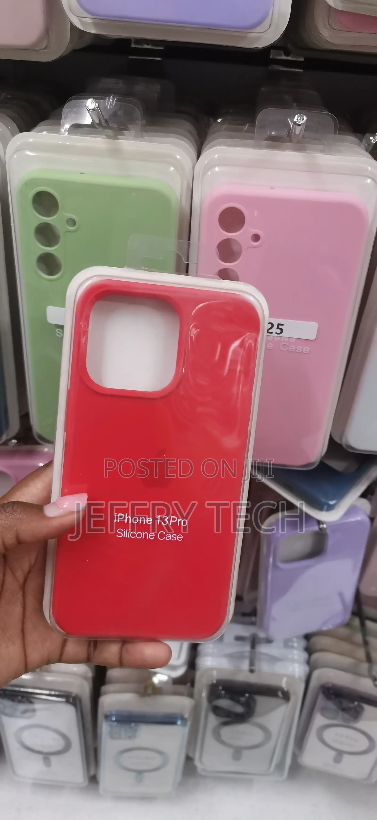 Red Silicone Case for the iPhone 13 Pro in Retail Display Wrapping.