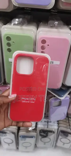 Red Silicone Case for the iPhone 13 Pro in Retail Display Wrapping.