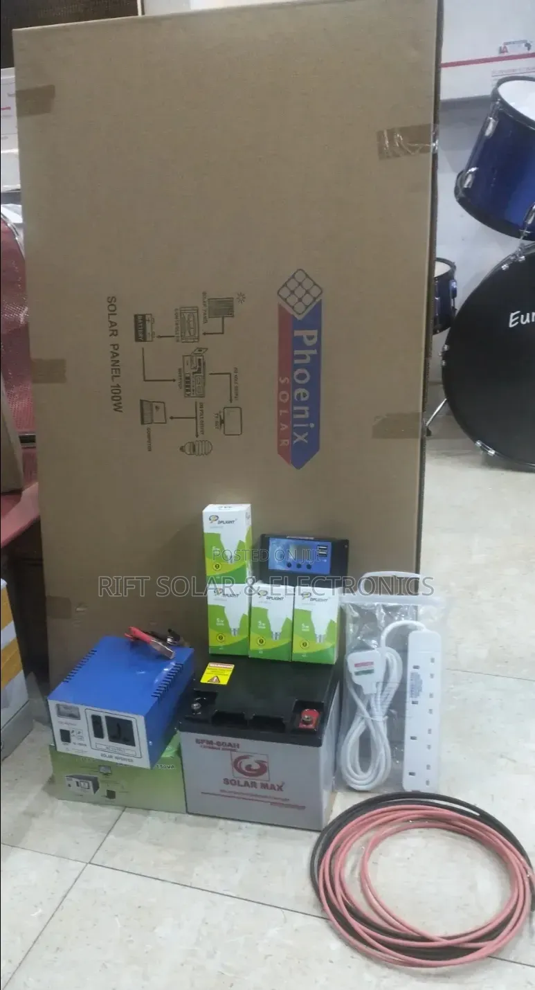 100 Watts Home Solar Solution Full Package 80A Gel Battery