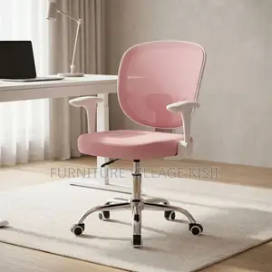 Low Back Ergonomic Chair-Pink