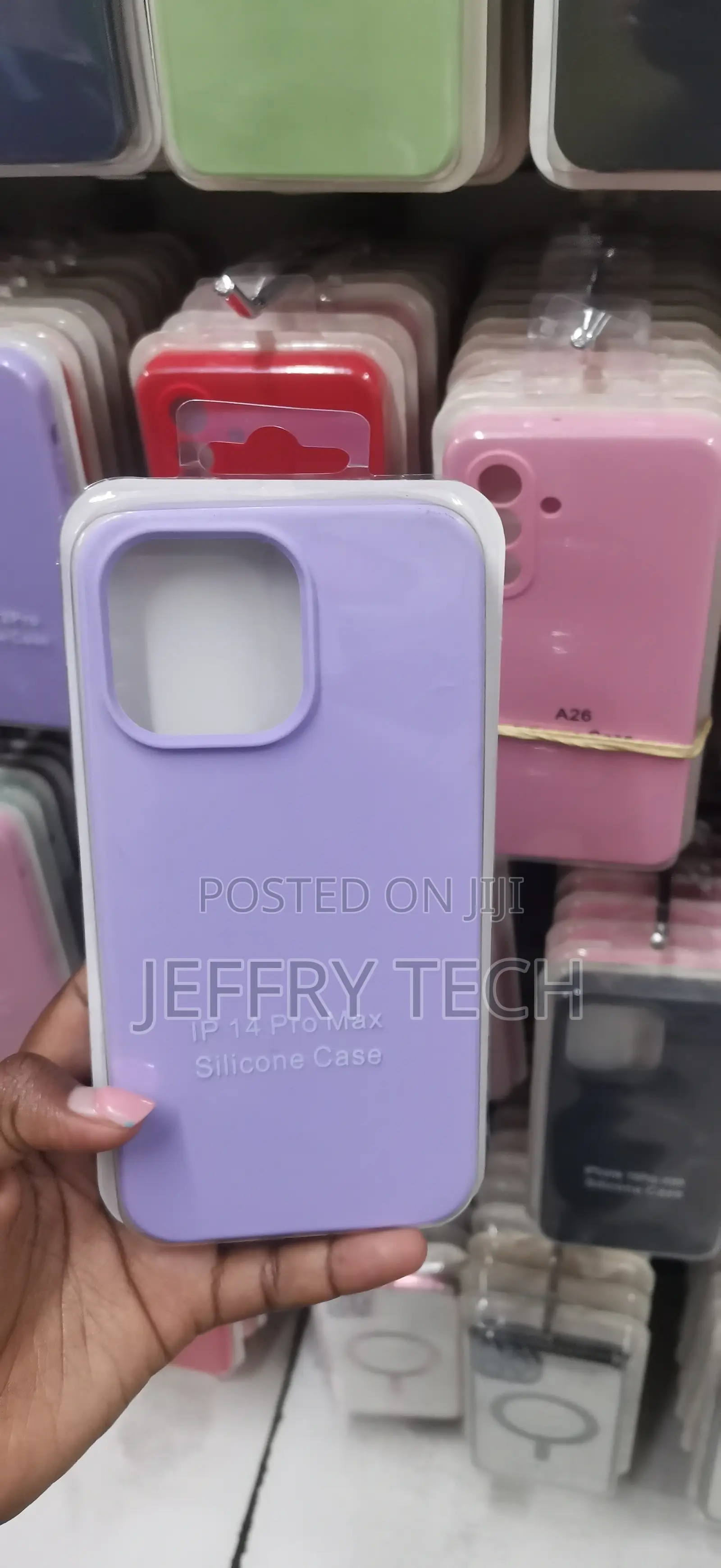 Light Purple Liquid Silicone Back Case for an Apple iPhone 14 Pro Max