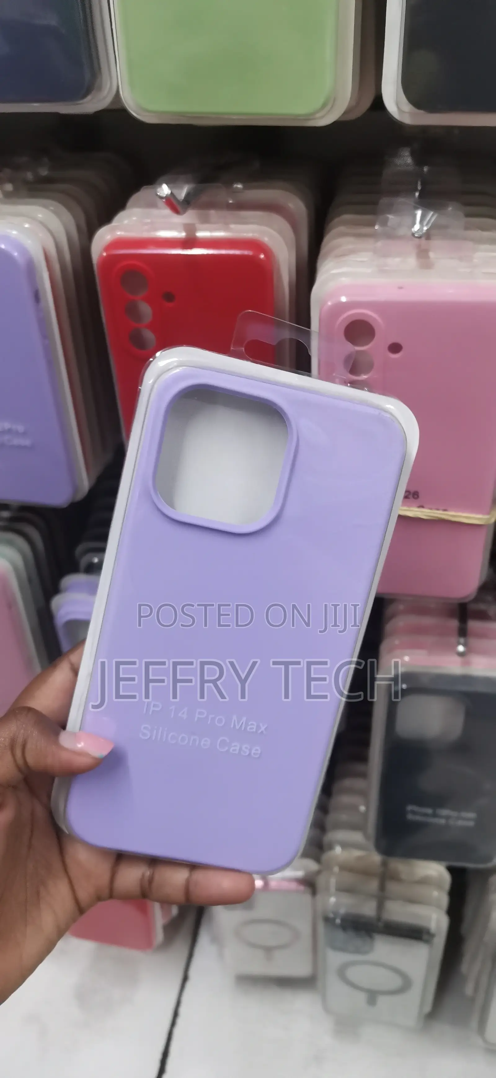 Light Purple Liquid Silicone Back Case for an Apple iPhone 14 Pro Max
