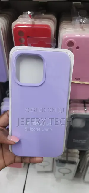 Light Purple Silicone Phone Case Designed for the iPhone 15 Pro Max