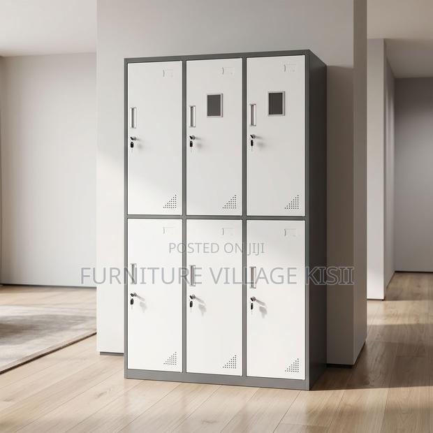 6-Locker Staff Metallic Lockable Cabinet - thumbnail 3