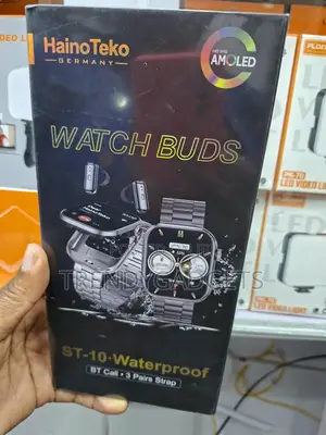 HainoTeko ST-10 AMOLED Smart Watch With Wireless Earphones