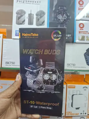 ST-10 Smart Watch With TWS Earbuds and 3 Pairs of Straps