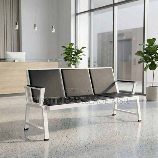 3-Link Heavy Duty Padded Wainting Bench - thumbnail 4
