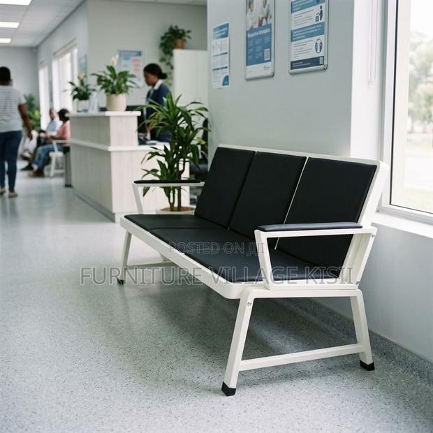 3-Link Heavy Duty Padded Wainting Bench - thumbnail 9