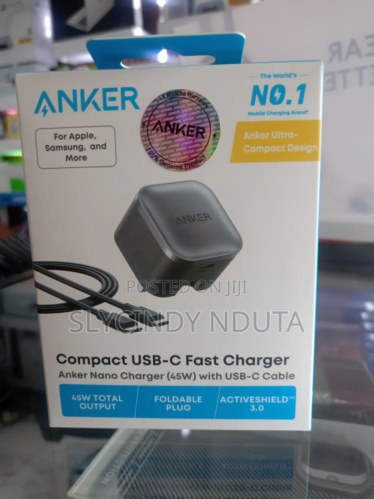 Anker Nano Charger 45W With USB-C Cable
