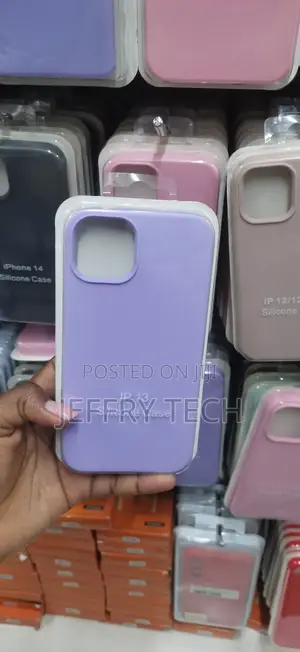 Light Purple Liquid Silicone Phone Case Labeled for the iPhone 13