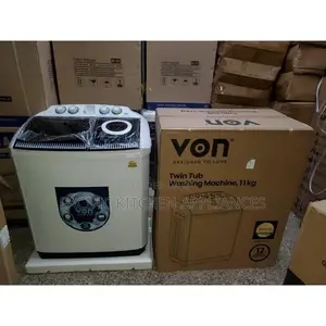 VON 11kgs Twin Tub Washing Machine -White