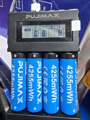 Value Deal: 4 AA Rechargeable Batteries + Type-C LCD Display Charger