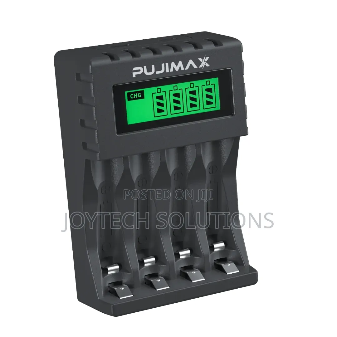 Value Deal: 4 AA Rechargeable Batteries + Type-C LCD Display Charger