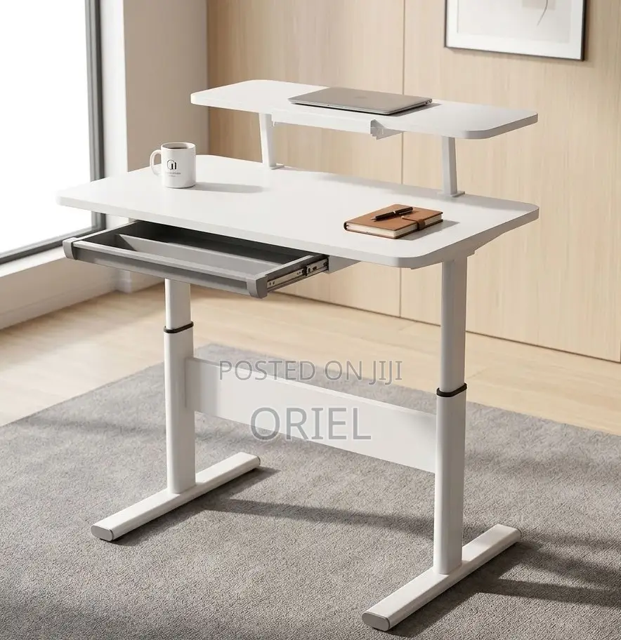 Manual Sit-Stand Desk – Adjustable Home & Office Workstation