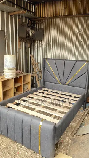 New 4*6 Grey Luxury Bed