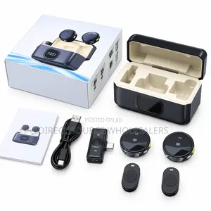 Wireless Clip on Microphone With Compact Charger