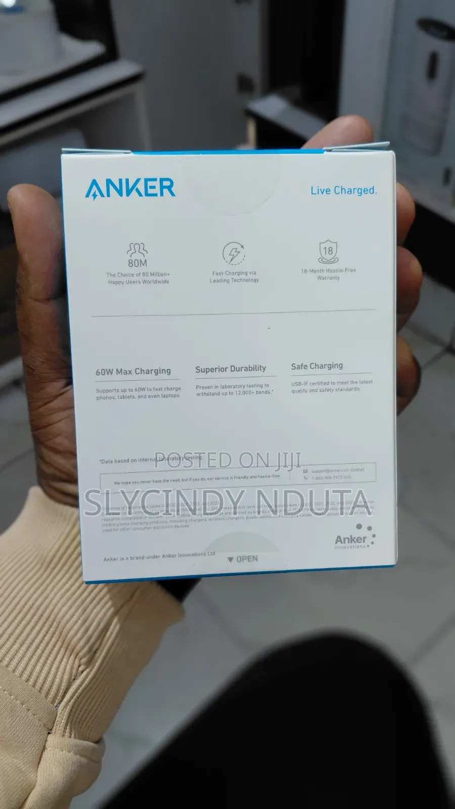 Anker 322 USB-C to USB-C Cable (6ft Braided) Black