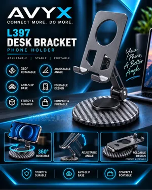 AVYX *L397* 3600 Rotatable *Anti Slip Base Desk Bracket *Phone Holder