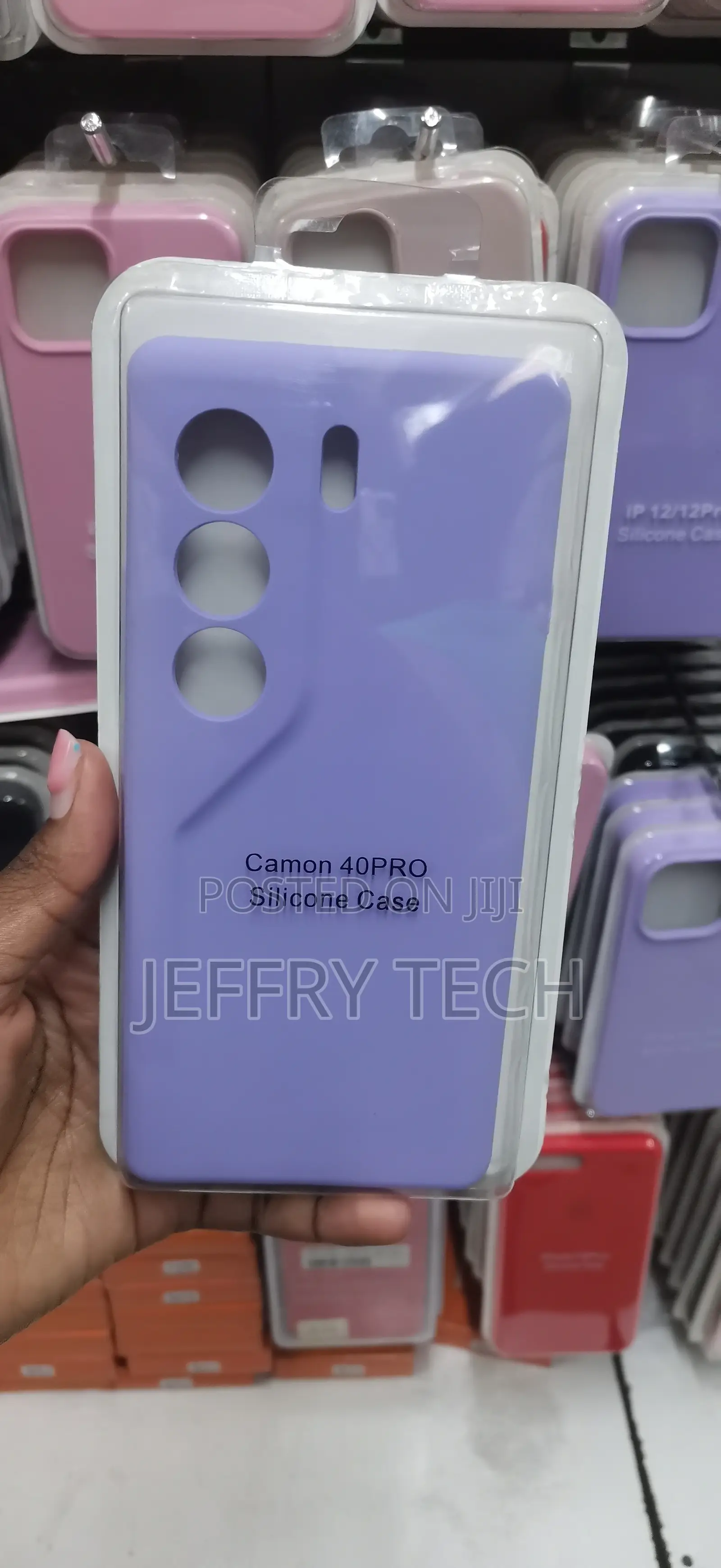 Light Purple or Lavender Soft Silicone Case for Tecno Camon 40 Pro