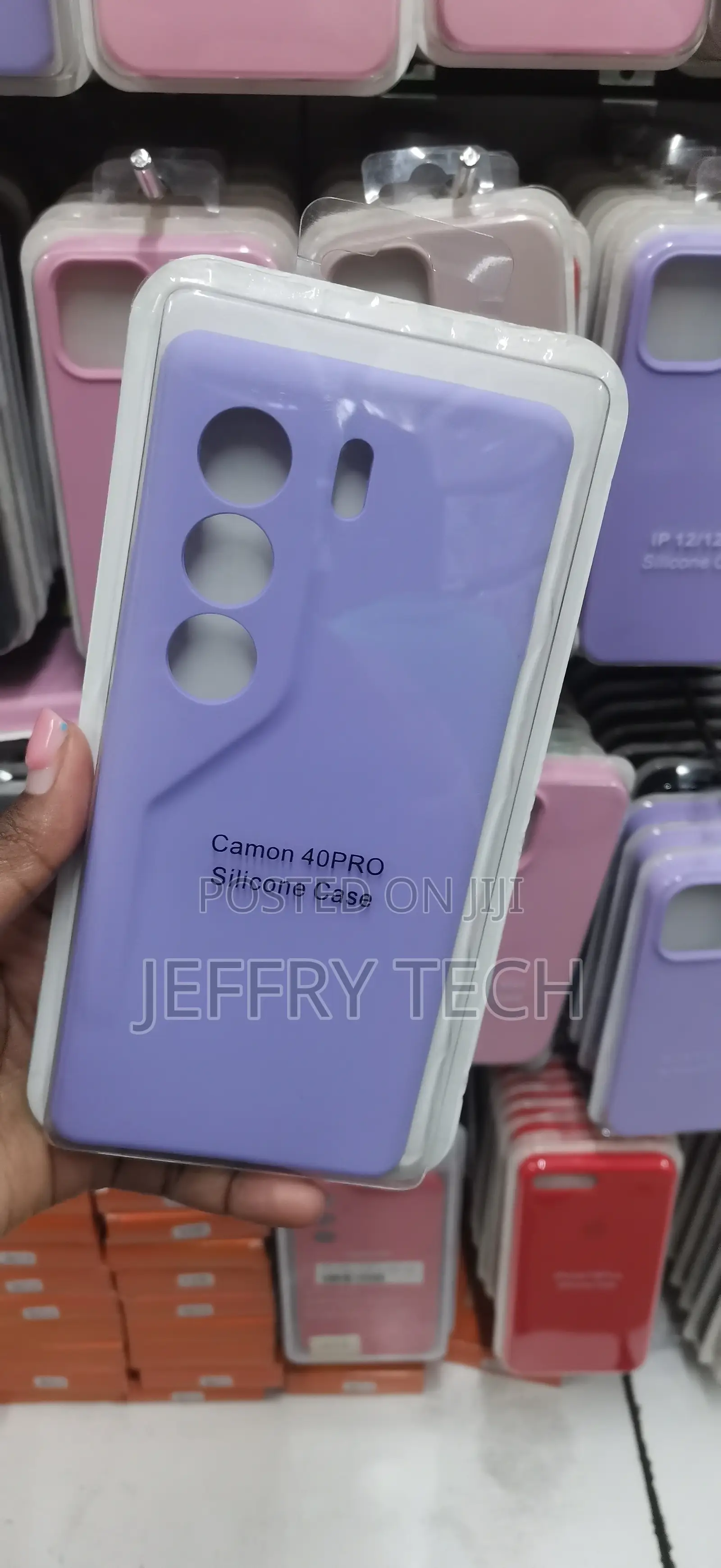 Light Purple or Lavender Soft Silicone Case for Tecno Camon 40 Pro
