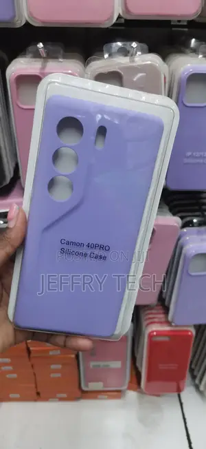 Light Purple or Lavender Soft Silicone Case for Tecno Camon 40 Pro