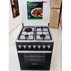 Syinix Standing Cooker 60x60 3 Gas Jet Valves + 1 Rapid Electric